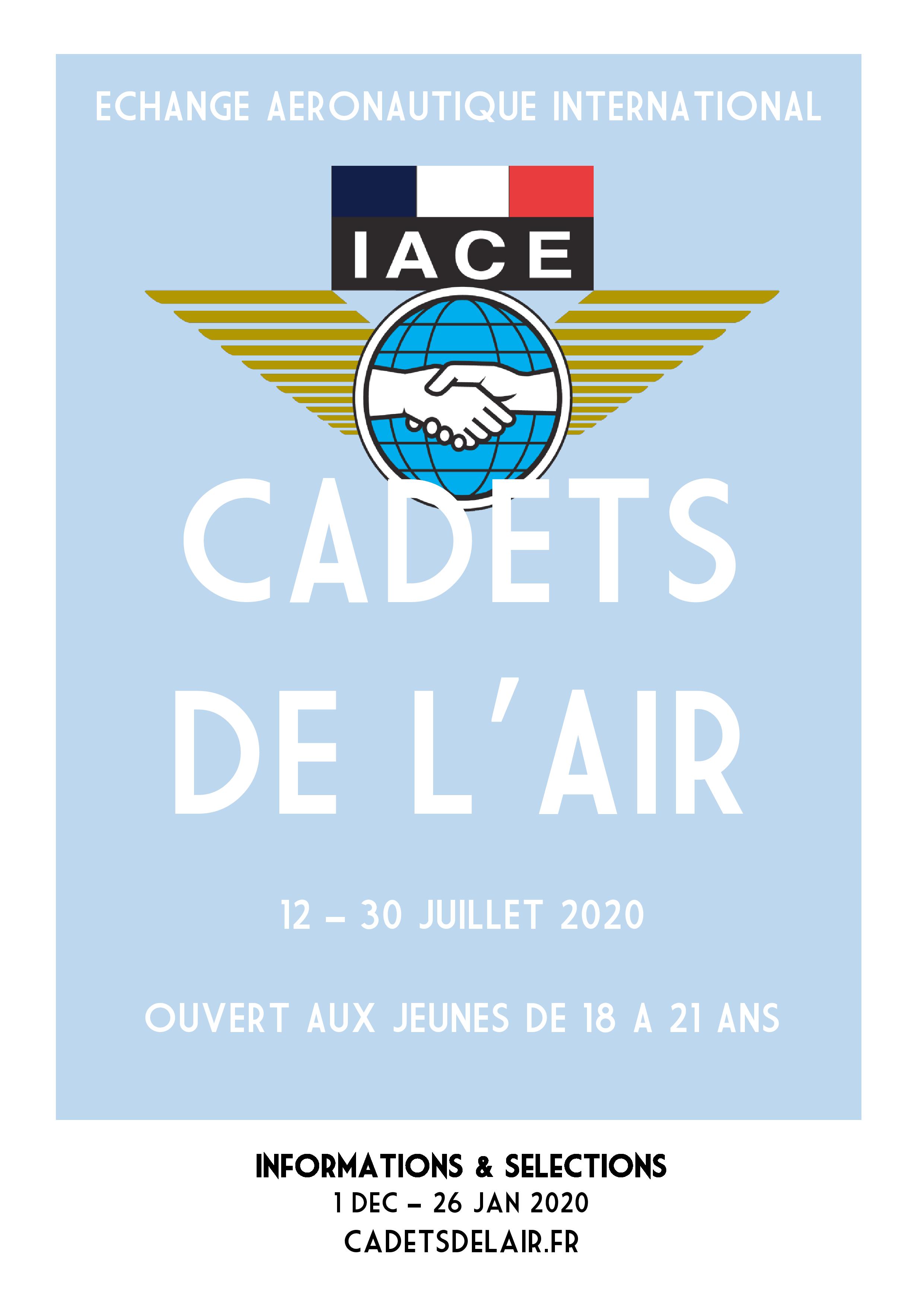 Cadets de l'air 2020 : Les sélections débutent le 1er décembre !