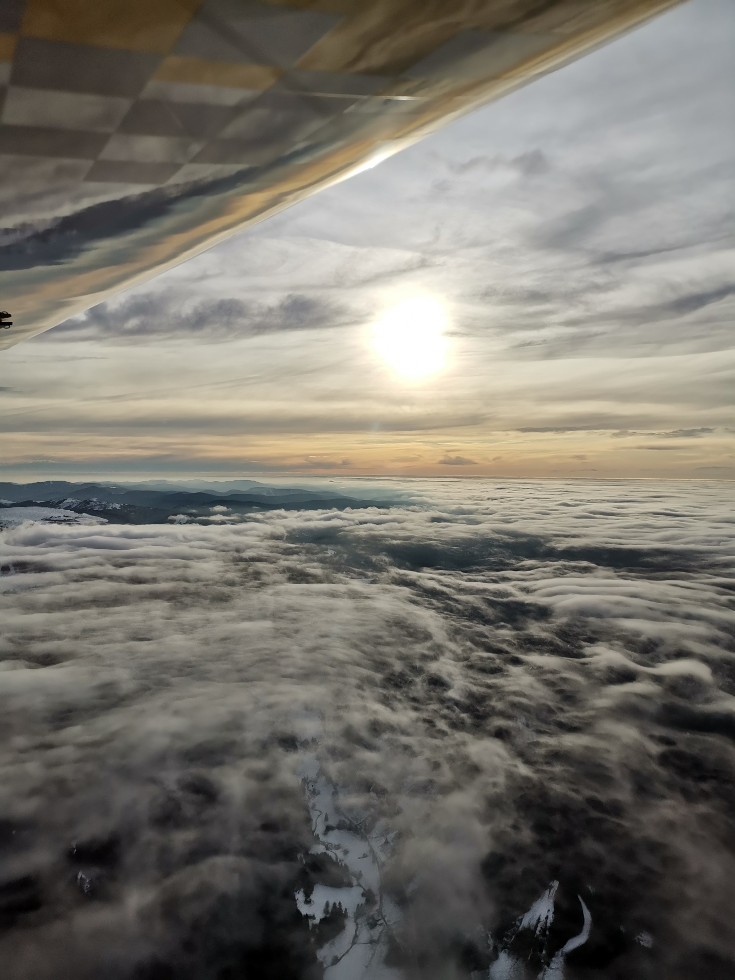 Flying over the Vosges ridges